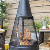 Medium Colarado Mesh Steel Chimenea Detail