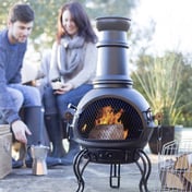 Medium Murcia Steel Charcoal Chimenea with Grill