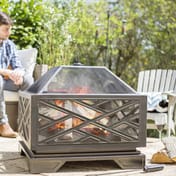 Brooklyn Steel Patio Firepit with Grill