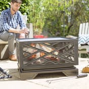 Brooklyn Steel Woodburning Firepit with Grill