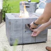 Daytona Wood Effect Gas Firepit Heater