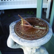 Aged Round Brass Sundial