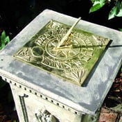 Square Brass Sundial Top