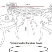 Lichfield Ballykeel 4 Seat Dining Set Dimensions