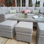 Lichfield Rapello Casual Rattan Dining Set with Adjustable-Table