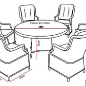 Lichfield Campania 6 Seat Set Dimensions