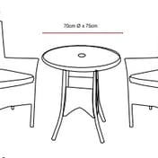 Lichfield Morpeth 2 Seat Bistro Set Dimensions