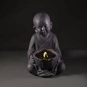 Young Buddha Solar Water Feature with LE