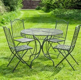 Hampton Grey 5 Piece Garden Bistro Set
