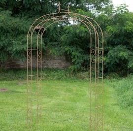 Rusted Gothic Metal Garden Arch