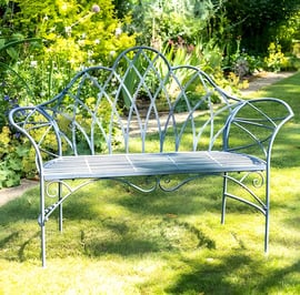 Mayfair Lead Grey Metal Garden Bench