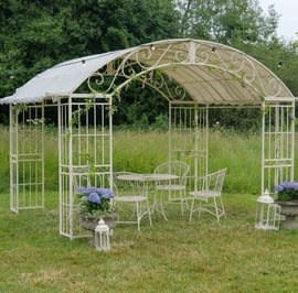 Avignon Metal Garden Gazebo with Canopy