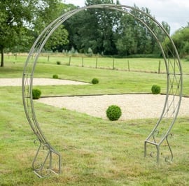 Lunar Sage Green Metal Garden Arch