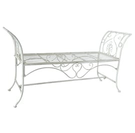 Longhope Cream Metal Garden Bench