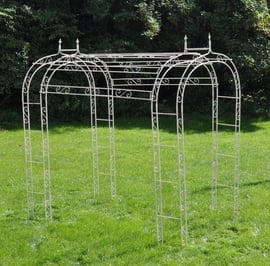 Parisienne Metal Garden Tunnel in Cream