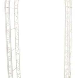 Cream Iron Antiqued Metal Garden Arch