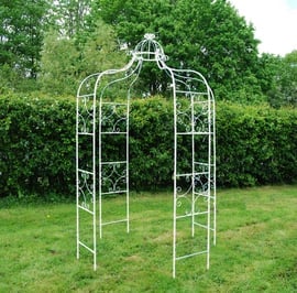 Cream Vintage Antiqued Metal Garden Gazebo