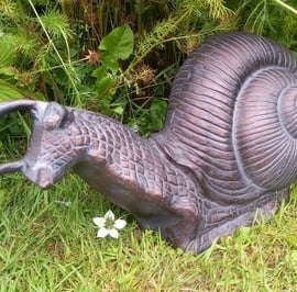 Giant Snail Bronzed Garden Ornament