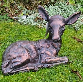 Lying Fawn Garden Sculpture Ornament
