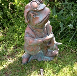 Toad of Toad Hall Bronzed Garden Sculpture
