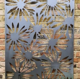 Daisy Steel Decorative Garden Screen 1.8m