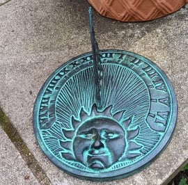 Cast Iron Sundial Garden Ornament