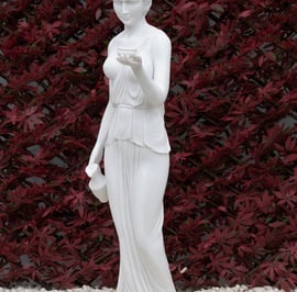 Hebe Goddess Garden Statue in White