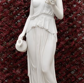 Hebe Goddess Large Garden Statue in White