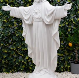 Jesus Garden Statue in White