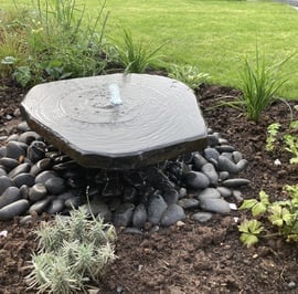 Large Basalt Slab and Plinth Water Feature