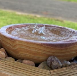 Medium Babbling Bowl Rainbow Sandstone Water Feature