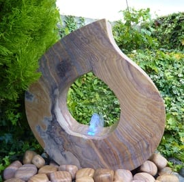 Babbling Flame Rainbow Sandstone Water Feature