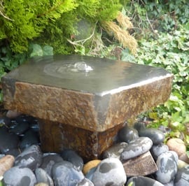 Babbling Basalt Water Feature with Plinth