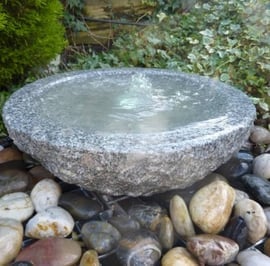 Babbling Bowl Grey Granite Water Feature