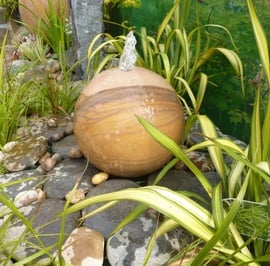 Small Rainbow Sandstone Sphere Water Feature