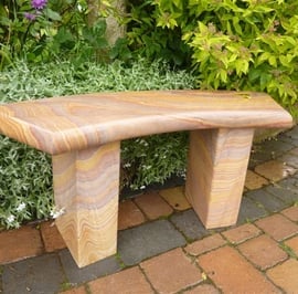 York Curved Rainbow Sandstone Garden Bench