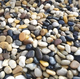 Mixed Polished Pebbles for Garden Water Features