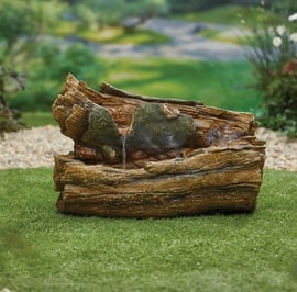 Natural Logs Self Contained Water Feature