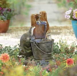 Bathing Otters Self Contained Water Feature