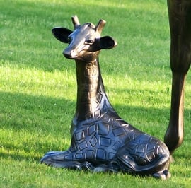 Baby Giraffe Metal Garden Ornament