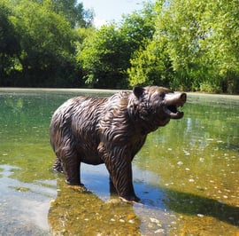 Bear Cub Metal Garden Ornament