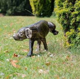 Dog Peeing Metal Garden Ornament