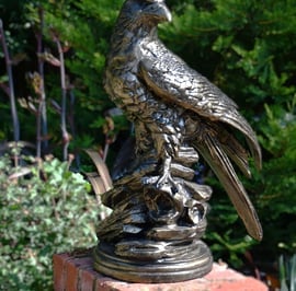Eagle on a Rock Metal Garden Ornament