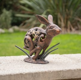 Fretwork Rabbit Metal Garden Ornament