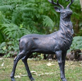 Large Elegant Stag Metal Garden Ornament