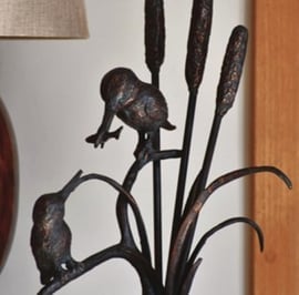 Pair of Kingfishers Metal Garden Ornament