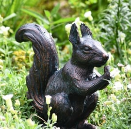 Red Squirrel Metal Garden Ornament