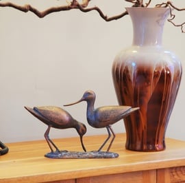 Pair of Sandpipers Metal Garden Ornament