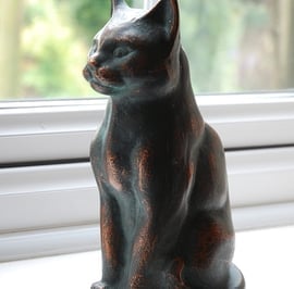 Sitting Cat Metal Garden Ornament