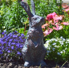 Standing Rabbit Metal Garden Ornament